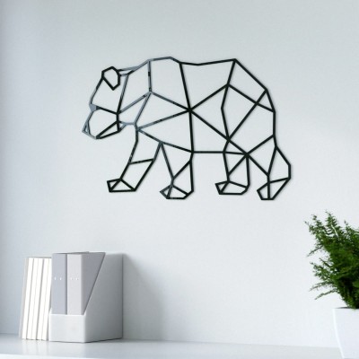 Niedźwiedź Geometryczna dekoracja na ścianę