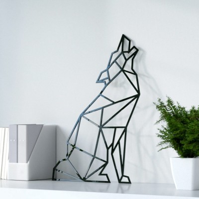 Wilk Geometryczna dekoracja na ścianę