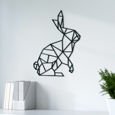 Zając Geometryczna dekoracja na ścianę 
