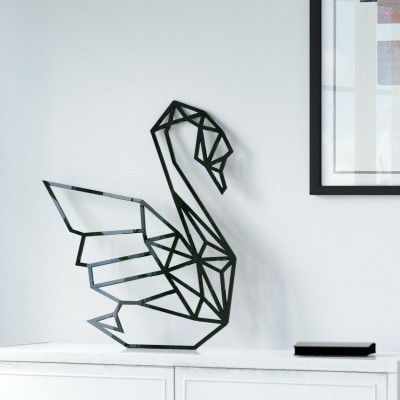 Łabędź Geometryczna dekoracja na ścianę