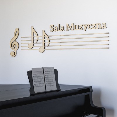 Napis na ścianę Sala Muzyczna