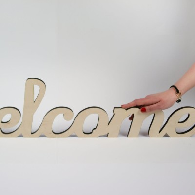 Napis dekoracyjny Welcome