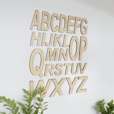 Alfabet kompozycja liter na ścianę