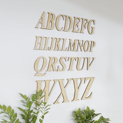 Alfabet kompozycja liter na ścianę