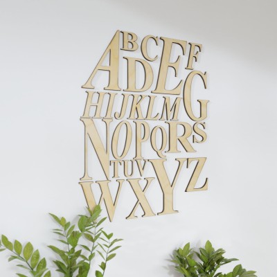 Alfabet kompozycja liter na ścianę