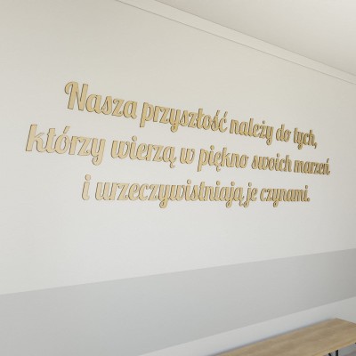 Napis na ścianę Nasza przyszłość