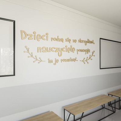 Napis na ścianę Dzieci rodzą się
