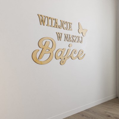 Napis na ścianę Witajcie w naszej bajce