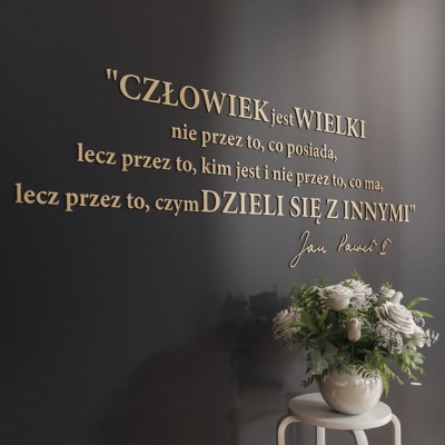 Cytat Jan Paweł II - Człowiek jest wielki