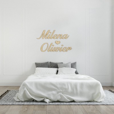 Imiona 3D na ścianę na zamówienie (niepołączone)