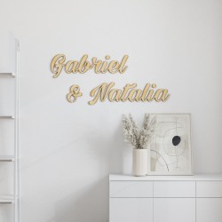 Imiona 3D na ścianę na zamówienie (niepołączone)