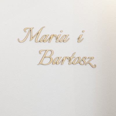 Imiona 3D na ścianę na zamówienie (niepołączone)