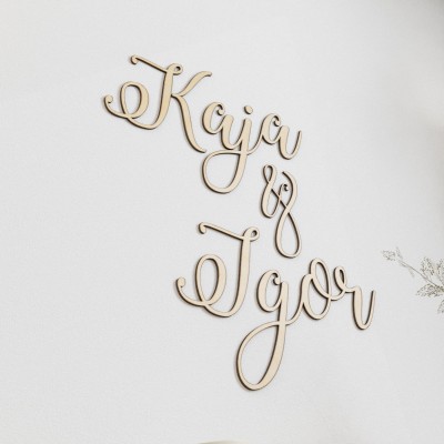 Imiona 3D na ścianę na zamówienie (niepołączone)