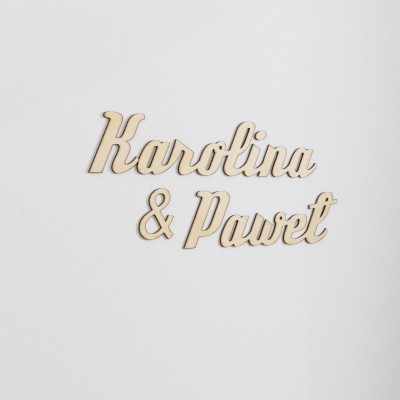 Imiona 3D na ścianę na zamówienie (niepołączone)