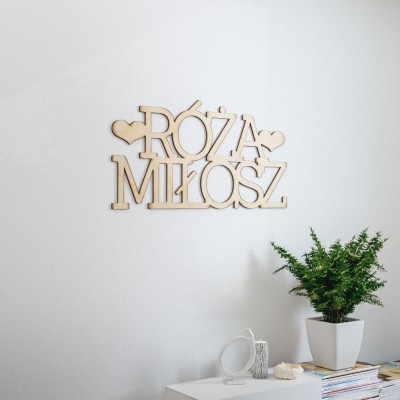 Imiona 3D na ścianę na zamówienie (połączone)