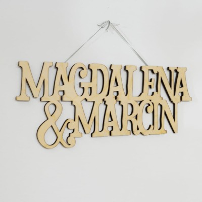 Imiona 3D na ścianę na zamówienie (połączone)