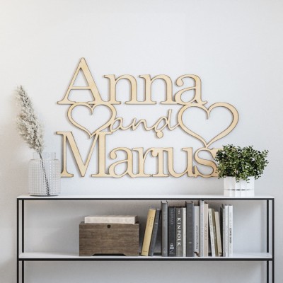 Imiona 3D na ścianę na zamówienie (połączone)