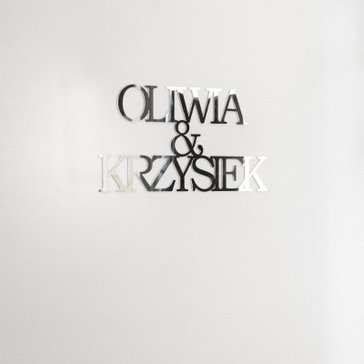 Imiona 3D na ścianę na zamówienie (połączone)