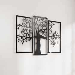 Panele ażurowe tryptyk drzewo duże