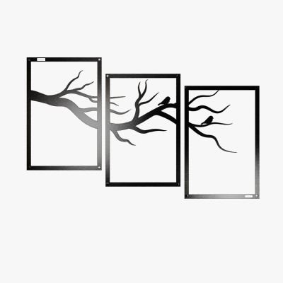 Tryptyk ażurowy gałęzie drzewa