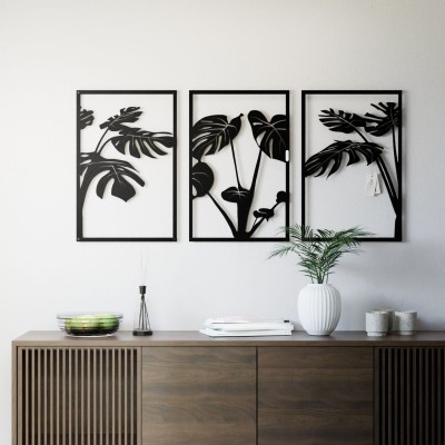 Tryptyk ażurowy egzotyczne monstery