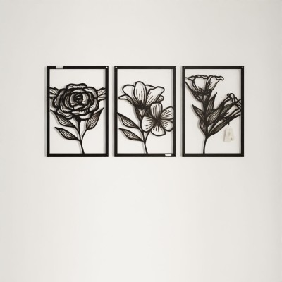 Tryptyk ażurowy kwiaty