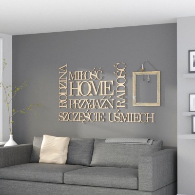 Napisy na ścianę HOME SET