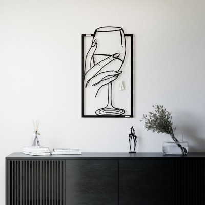 Panel dekoracyjny ażurowy kieliszek wina