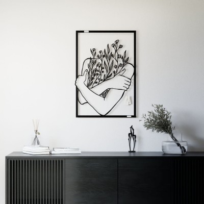 Panel dekoracyjny kobieta w kwiatach