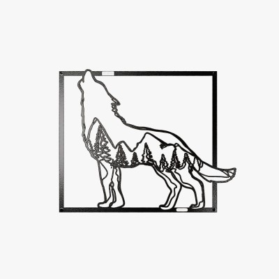 Panel dekoracyjny ażurowy wilk