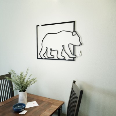 Panel dekoracyjny ażurowy niedźwiedź