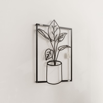 Panel ozdobny ażurowy doniczka z rośliną