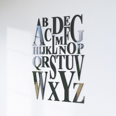 Alfabet dekoracyjny na ścianę Times new roman
