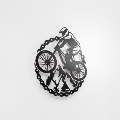 Panel dekoracyjny ażurowy górski rower