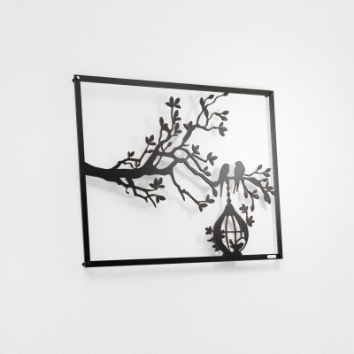 Panel ażurowy dekoracyjny ptaszki na gałęzi