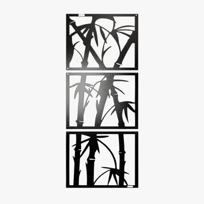 Tryptyk panele ażurowe dekoracyjne bambusy