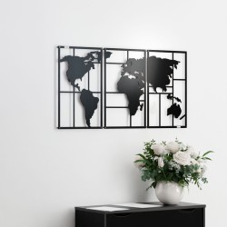 Panele dekoracyjne ażurowe tryptyk Mapa świata