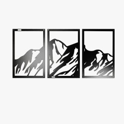 Panele dekoracyjne ażurowe tryptyk Góry