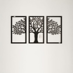 Tryptyk ażurowy panele dekoracyjne drzewo