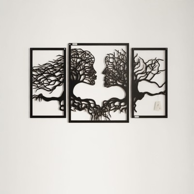 Trzy panele ażurowe drzewo zakochani
