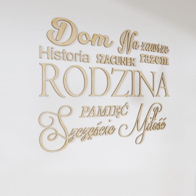 Napisy na ścianę Dom Historia Rodzina