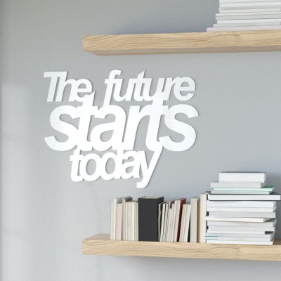 Napis ścienny The future starts today