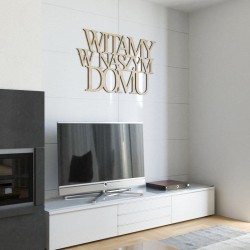 Napis ścienny Witamy w naszym domu