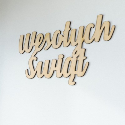 Napis na ścianę Wesołych Świąt