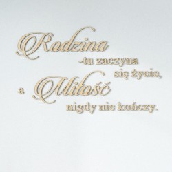 Napisy na ścianę Rodzina tu zaczyna się życie