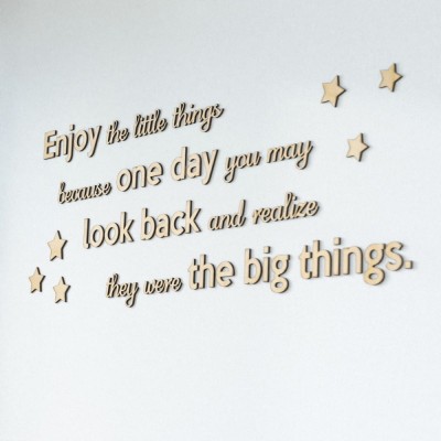 Napisy na ścianę Enjoy the little things
