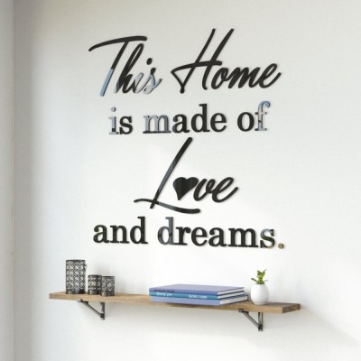 Napisy na ścianę This home is made of love and dreams