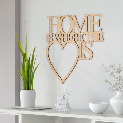 Napisy na ścianę Home is where the heart is