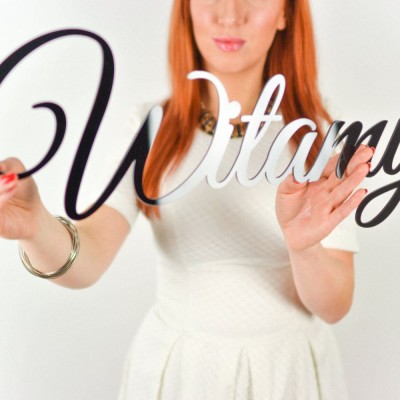 Napis na ścianę Witamy