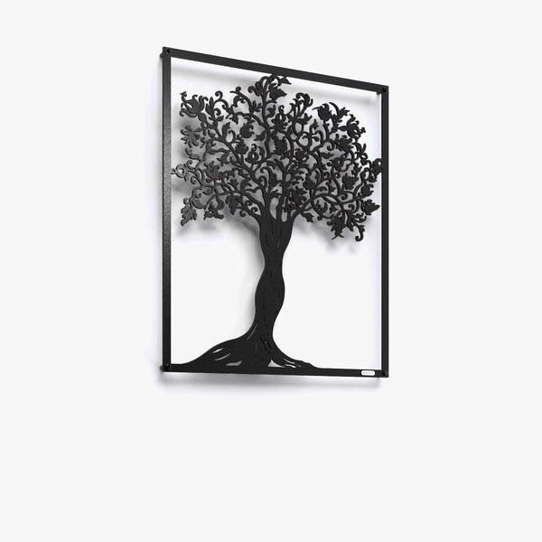 dekoracja na ścianę Panel ażurowy 3d Drzewo Życia 3000924 z czarnej płyty